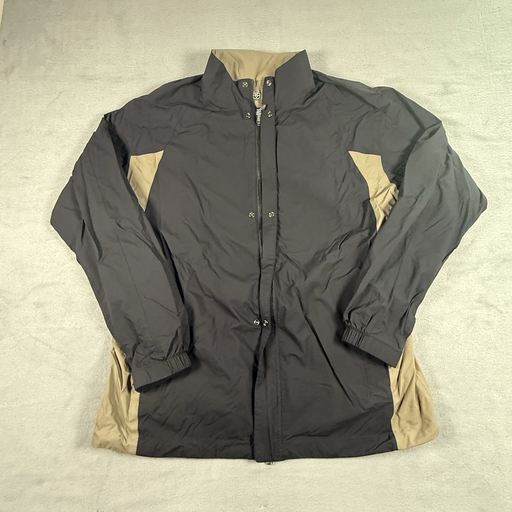 Vintage Nike Golf Grey Silo Black & Brown Windbreaker Size XL